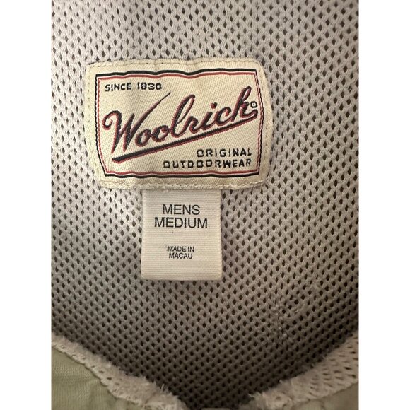 Vintage Woolrich Mens Medium Tactical Khaki Utility Jacket Multi-Pockets & Mesh - Picture 2 of 9